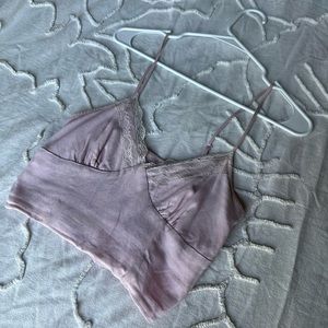 Light pink going out top (S) with lace trim